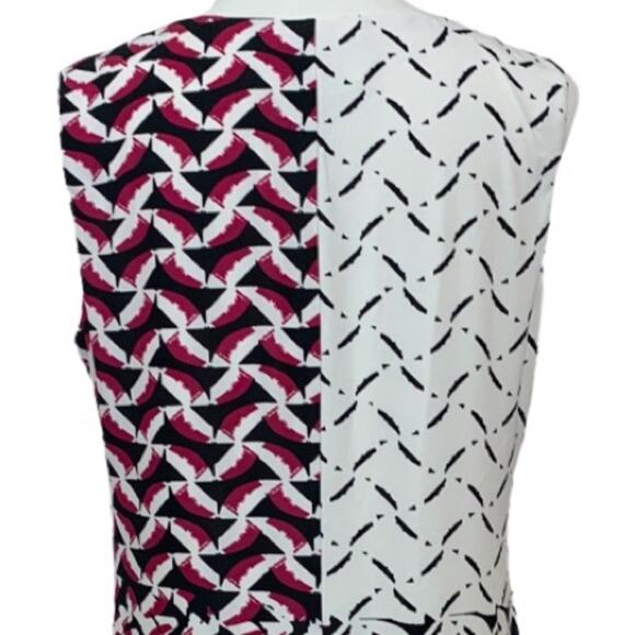 Donna Morgan Pea in the Pod Women's Maternity Black Pink Geo Print Size Large - Picture 10 of 13